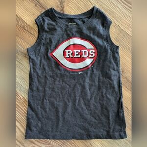 Cincinnati Reds Baseball MLB Sleeveless Tank Top Toddler Unisex 4T Charcoal Gray